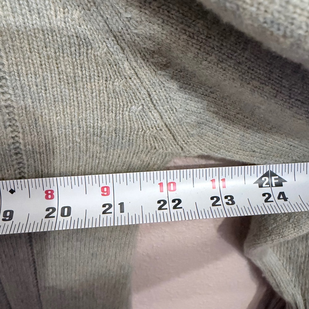 Vintage J & D McGeorge Scotland Pure Lambswool Cable Knit Sweater Cream/Sage 40 - Picture 6 of 7